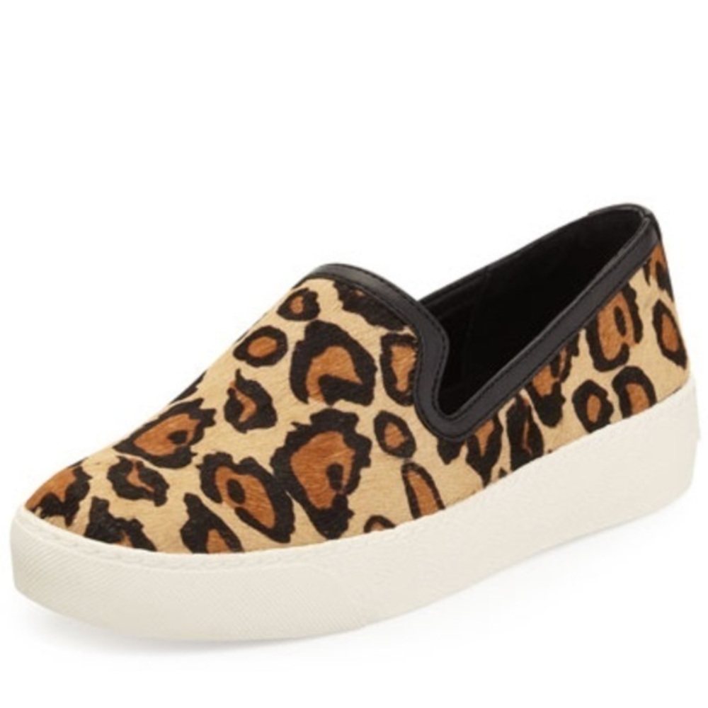 Sam Edelman Becker Leopard-Print Slip-On Shoes Womens Size 6.5 Sneaker R…